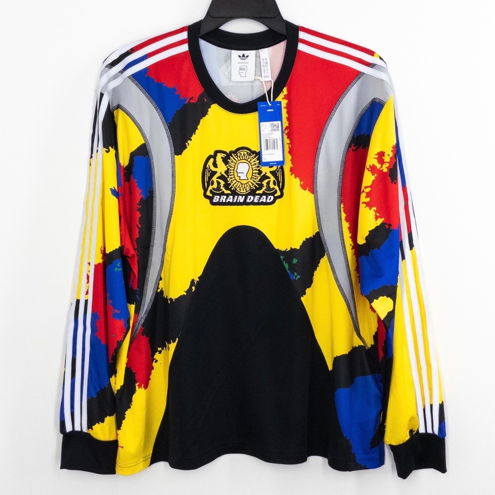 NEW Adidas x Brain Dead Long‎ Sleeve Jersey Men's XL Black Multi Color NWT
